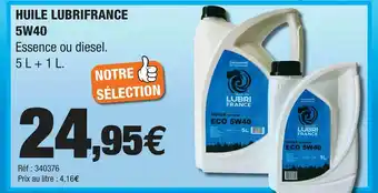 Autobacs Huile Lubrifrance 5w40 offre