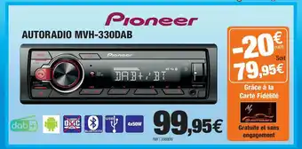 Autobacs Autoradio Mvh-330dab Pioneer offre
