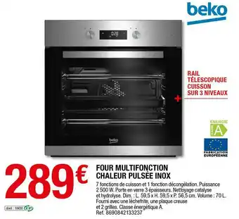 Brico Dépôt Four Multifonction Chaleur Pulsée Inox Beko offre