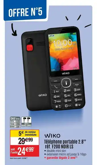 Cora x Carrefour Téléphone Portable 2.8 offre