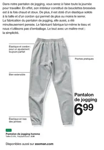 Zeeman Pantalon De Jogging offre