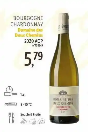 Lidl Bourgogne Chardonnay Domaine Des Deux Chemins 2020 Aop offre
