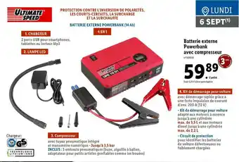 Batterie Externe Powerbank Avec Compresseur Ultimate Speed