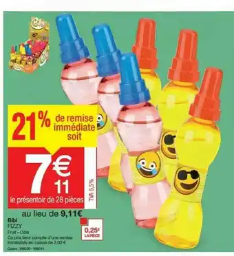 Promocash Bibi Fizzy offre