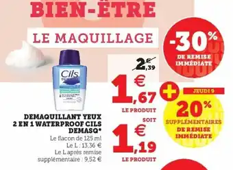Demaquillant Yeux 2 en 1 Waterproof Cils Demasq