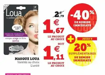 Super U Masque Loua offre