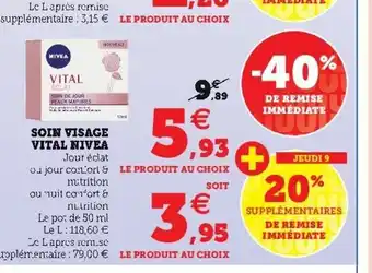 Super U Soin Visage Vital Nivea offre