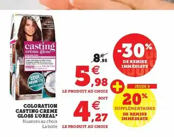 Super U Coloration Casting Creme Gloss L'Oreal offre