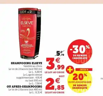Super U Shampooing Elseve offre