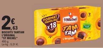 E.Leclerc BISCUITS TAMTAM L'ORIGINAL "ST MICHEL" offre