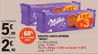 E.Leclerc BISCUITS CHOCO SUPRÊME "MILKA" offre
