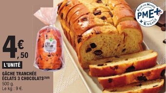 E.Leclerc GÂCHE TRANCHÉE ÉCLATS 3 CHOCOLATS offre