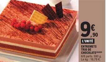 E.Leclerc ENTREMETS TRIO DE CHOCOLATS offre