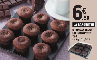 E.Leclerc 9 FONDANTS AU CHOCOLAT offre