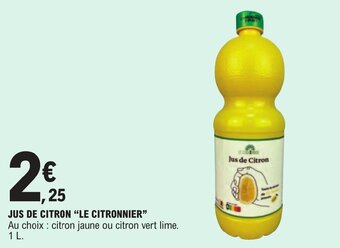 E.Leclerc JUS DE CITRON "LE CITRONNIER" offre