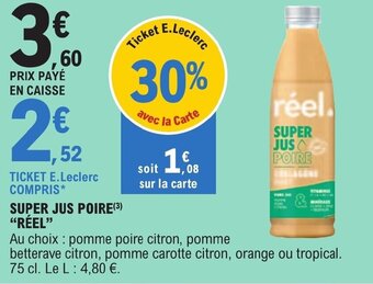 SUPER JUS POIRE(3) "RÉEL"