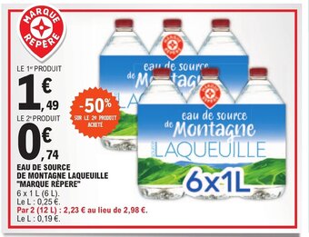 EAU DE SOURCE DE MONTAGNE LAQUEUILLE "MARQUE RÈPERE"