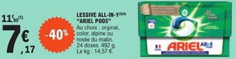 E.Leclerc LESSIVE ALL-IN-1(2)(3) "ARIEL PODS" offre