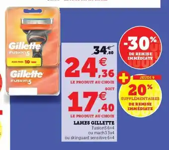 Super U Lames Gillette offre