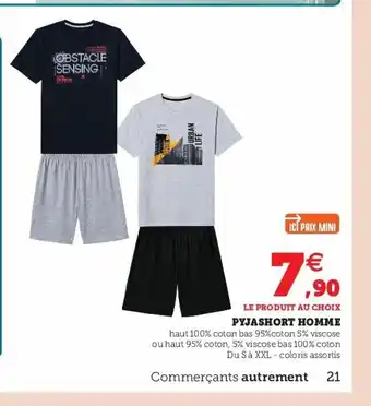 Super U Pyjashort Homme offre