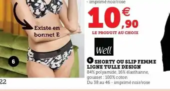 Super U Shorty Ou Slip Femme Ligne Tulle Design offre