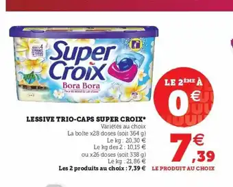 Super U Lessive Trio-Caps Super Croix offre