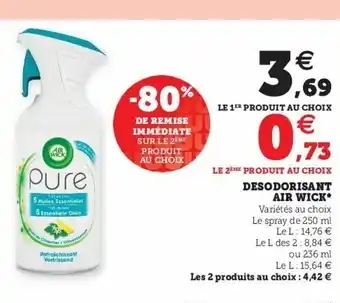 Super U Desodorisant Air Wick offre