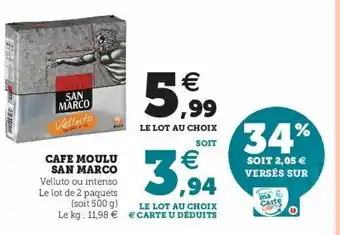 Super U Cafe Moulu San Marco offre
