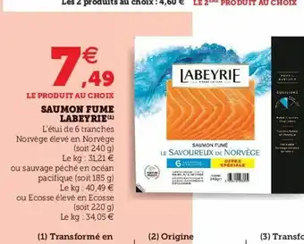 Super U Saumon Fume Labeyrie offre