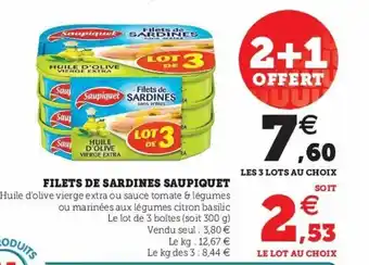 Super U Filets De Sardines Saupiquet offre