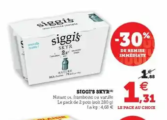 Super U Siggi's Skyr offre