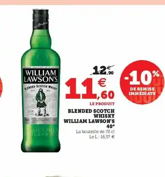 Super U Blended Scotch Whisku William Lawson's offre