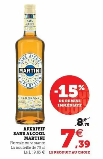 Super U Aperitif Sans Alcool Martini offre