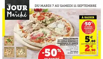 Super U Pizza 4 Fromages ou Tomate Mazzarella offre