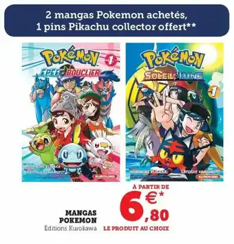 Super U Mangas pokemon offre