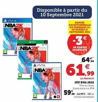 Jeu NBA 2K22
