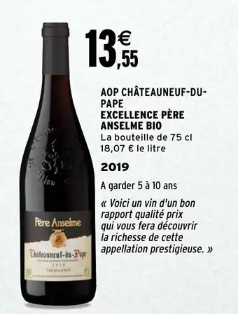 Intermarché AOP châteauneuf-du-pape excellence père anselme bio offre