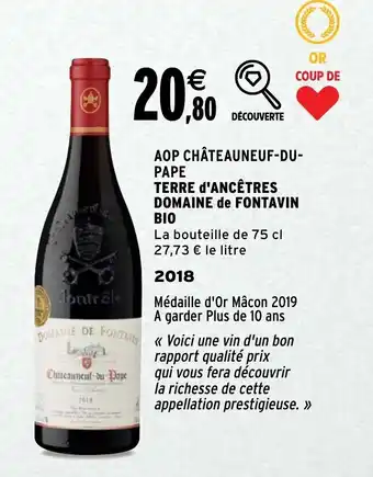 Intermarché AOP châteauneuf-du-pape terre offre