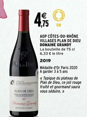 Intermarché AOP côtes-du-rhône villages plan de dieu offre