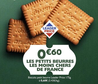 Casino Supermarchés Leader price biscuits petit beurre offre