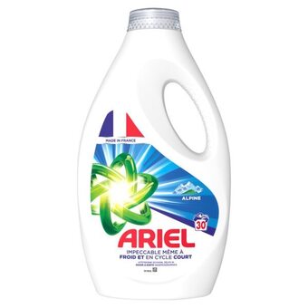 Auchan Lessive liquide détergent alpine ariel offre