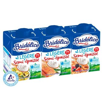 Auchan Crème uht semi-épaisse bridélice offre