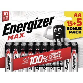Auchan Piles max energizer lr06 ou lr03 offre