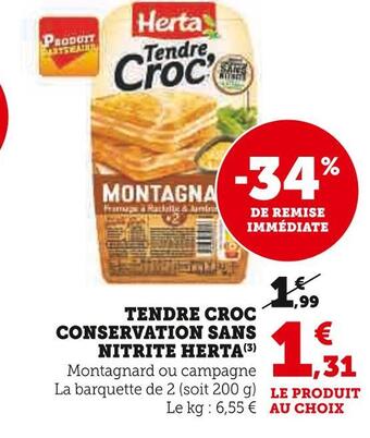 U Express Herta tendre croc conservation sans nitrite offre