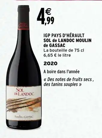 Intermarché IGP pays d'hérault sol de landoc moulin de gassac offre