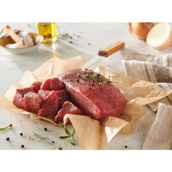 Auchan Viande bovine : pièce à fondue ou brochettes offre