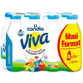 Auchan Lait vitaminé viva de candia offre