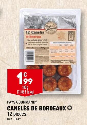 ALDI Pays gourmand canelés de bordeaux offre