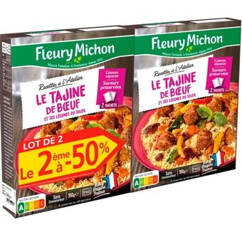 Auchan Tajine de boeuf et ses legumes du soleil fleury michon offre