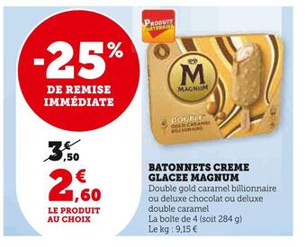 U Express Magnum batonnets creme glacee offre